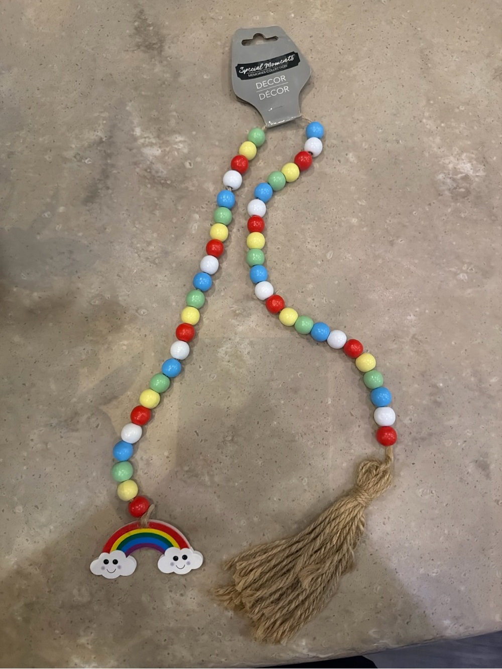 Kids Rainbow Bead decoration- Multicolor